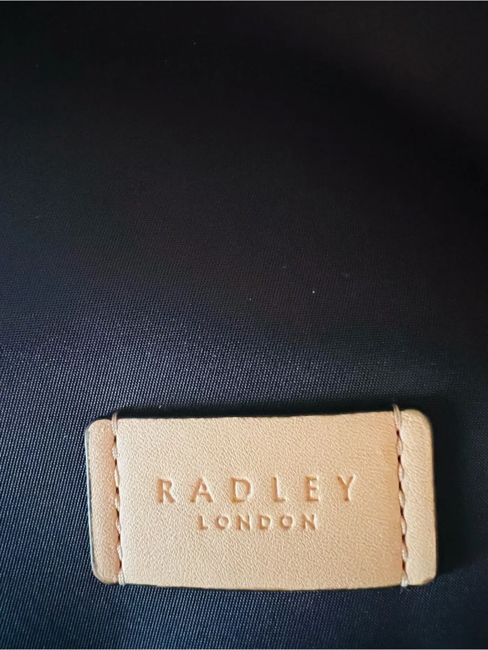 RADLEY LONDON Navy Tote with Tan Straps